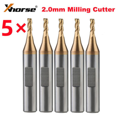 5× 2.0mm Milling Cutter for XHORSE CONDOR XC-MINI /XC-007 XC-002 Dolphin Machine