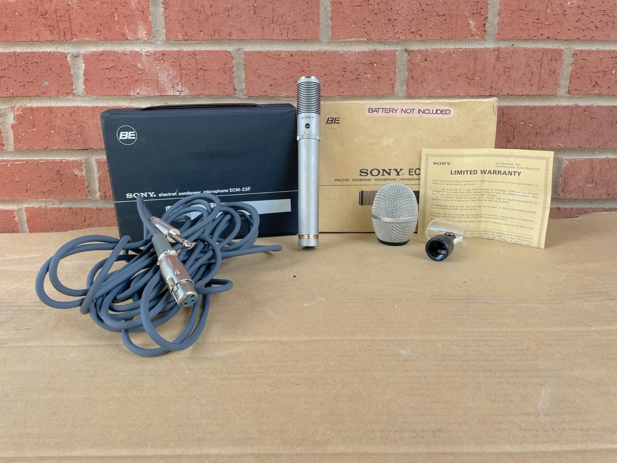 Sony ECM-23F Electret Condensor Mic Microphone Vintage Rare
