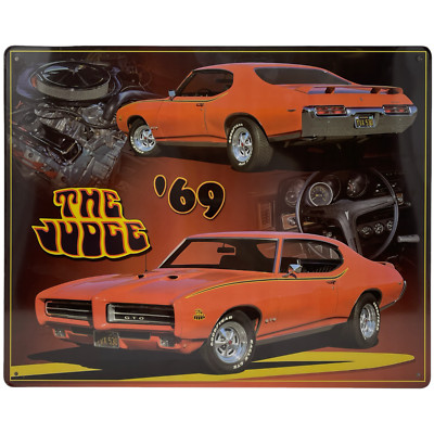 The Judge 1969 Pontiac GTO 15'' x 12'' Tin Metal Sign Man Cave Bar Game Room Decor