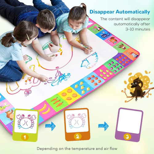 Water Doodle Mat - Kids Painting Writing Doodle Toy Board - Color Doodle Drawing - Picture 3 of 12