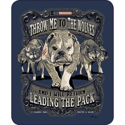 Leading The Pack Faux Fur Medium Weight Throw Blanket 60'' x 80''