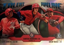 2019 BOWMAN CHROME - TALENT PIPELINE - CARTER KIEBOOM / LUIS GARCIA / DREW WARD