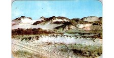 Moody Cape Cod Sand Dunes Curteich Postcard c1950 Coastal View Dunescape MA