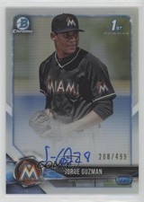 2018 Bowman Chrome Prospect Refractor 208/499 Jorge Guzman #BCPA-JG Auto 2r7