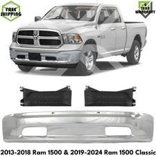 Front Bumper Chrome Kit For 2013-2018 Ram 1500 2019-2024 Ram 1500 Classic