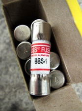 9 x New Cooper Bussmann Buss BBS-1 1A 600V IR 10KA Fast Acting Midget Fuses