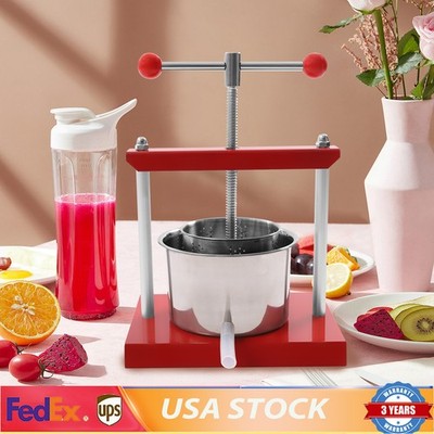 3L Fruit Wine Cider Press Apple Grapes Crusher Juice Maker Juicer Wine Making!