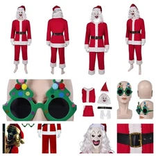 2024 Killer The Art Clown Cosplay mens Joker Christmas Costume+Mask+Glasses
