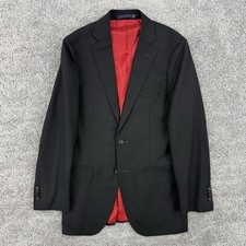 SUITSUPPLY Blazer Men 34 Black Vitale Barberis Canonico Wool Sienna Surgeon Cuff