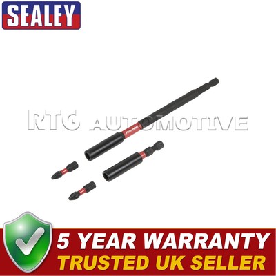 Sealey Premier Impact Grade Elektrowerkzeug Bithalter-Set 4-teilig AK8276