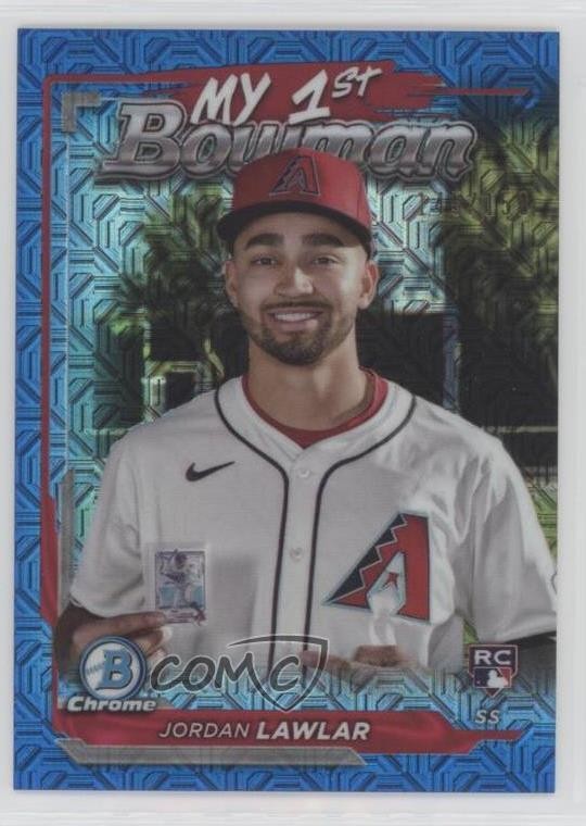 2024 Bowman Chrome My 1st Mega Box Blue Mojo Refractor /150 Jordan Lawlar 0xi8