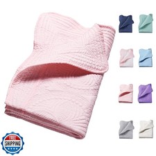 PEACELOVER Embossed Neutral Baby Quilt Durable, Lightweight Baby Blankets Fou