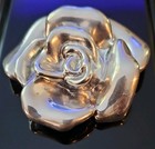 925 Stamped: Rare; Vintage, Sterling Huge Flower Rose Pendant/Brooch   — photo 7