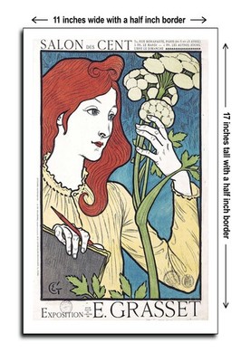 1894 E Grasset Exhibition at the Salon des Cent - 11x17 Poster