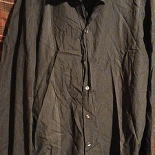 Dolce & Gabbana Martini Men's Dress Shirt Black Gray Striped 100% Cotton G5446T