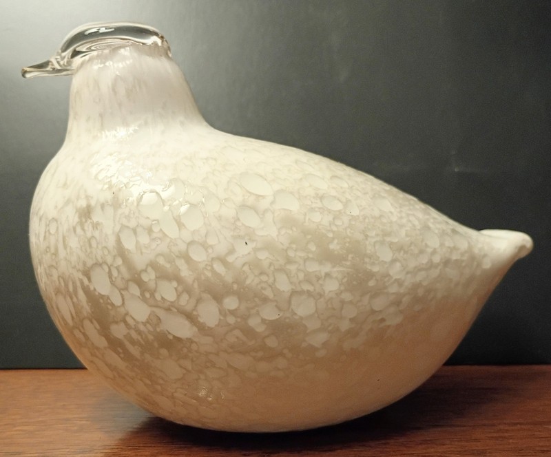 Glass Willow Grouse Bird Oiva Toikka iittala Ptarmigan Nuutajärvi FINLAND