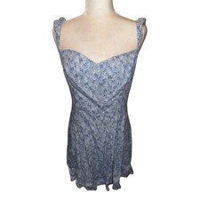 NWOT Reformation Tanis Mini Dress in Brooke Blue Floral Size 10