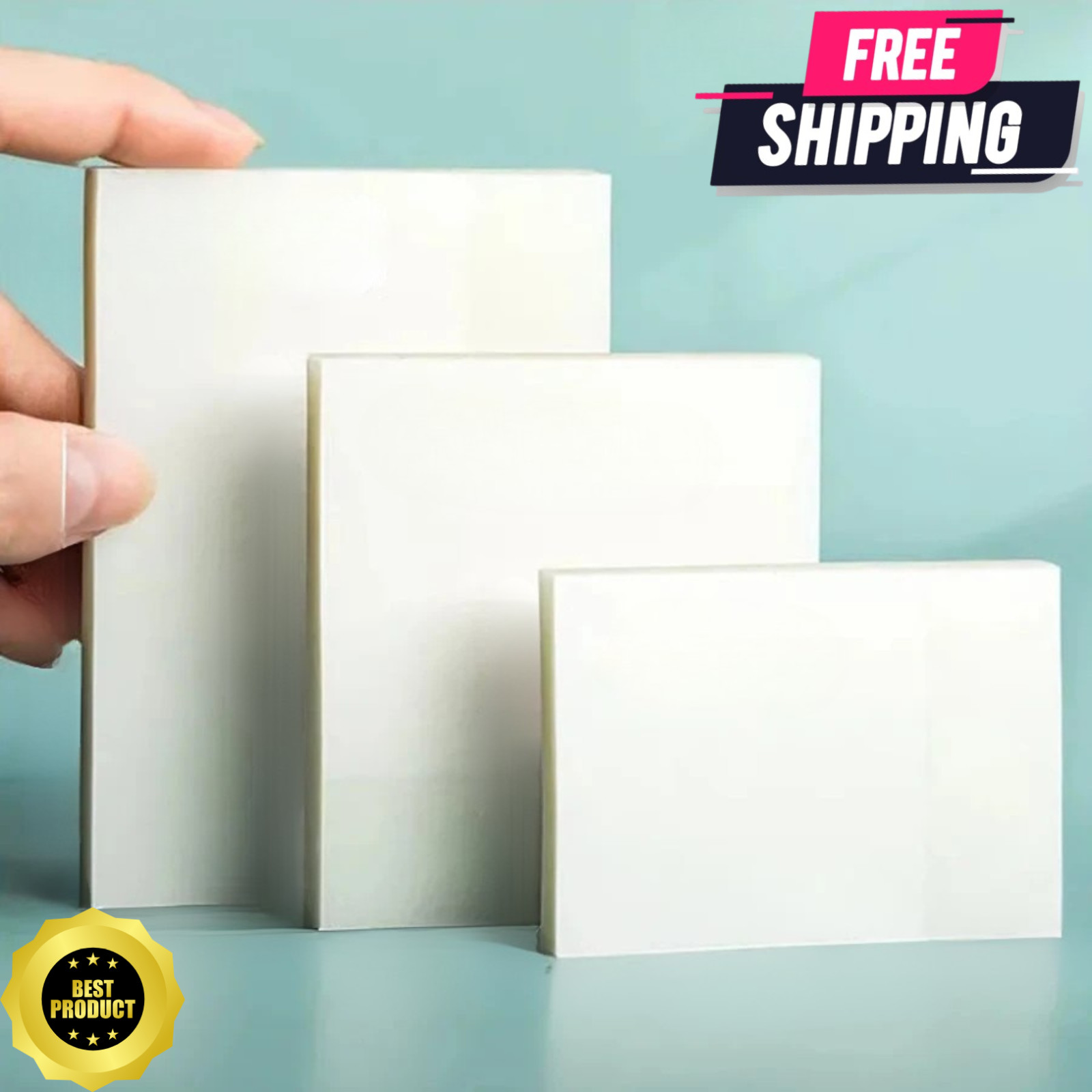 Transparent Sticky Notes 100pcs Clear Stickynote Memo Pad Sheet School & Offices-image