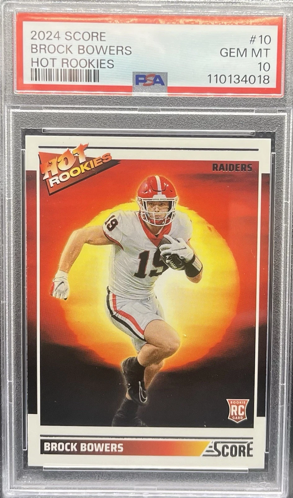 Brock Bowers Panini Score Hot Rookies #10 Base