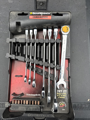 (7)pc Gearwrench Nos Ratcheting Wrench Set SAE Combination 10092 