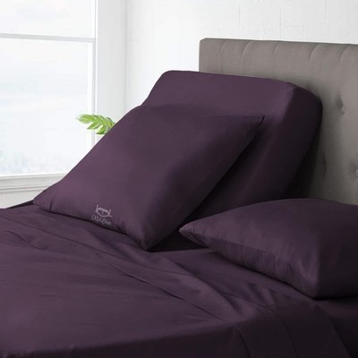 JS Sanders  Split Head Cal King Sheets Set- 4 Pcs, 100% Cotton Half Split