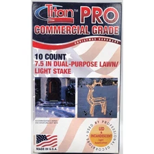 Titan Pro Commercial Grade 10 Count Dual Purpose Lawn Light Stake Christmas
