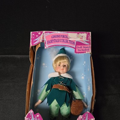 Dan-Dee Fairytale Collection Peter Pan Porcelain Collector Doll with Stand