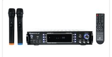 Rockville RPA70WBT V2 1000W 2-Ch USB Bluetooth Karaoke Amplifier/Mixer 2 Mics
