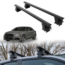 Roof Rack Crossbars For Audi Rs 3 2017-2020 Fits Naked Roof - Black