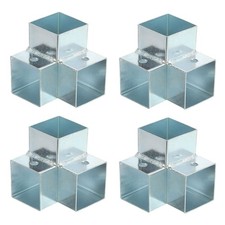 Kit supports tonnelle 3 voies, équerre bois 1,3"x1,3" (4pcs)