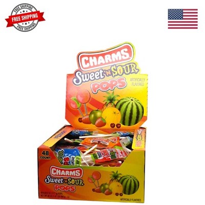 Pops, in 5 Assorted Sweet/Sour Flavors, 0.6 Ounce Pack of 48