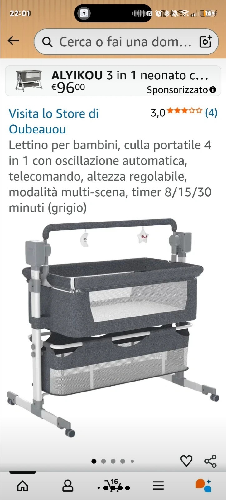 Lettino neonato Oubenau in condizioni nuove