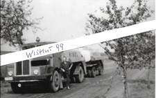 Minol-Foto Oldtimer DDR VEB IFA LKW H 6 Tankwagenmit Anhänger