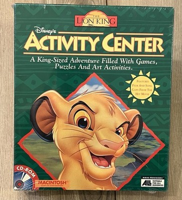 Disney's The Lion King Activity Center CD-Rom Macintosh 1995 Big Box SEALED NEW