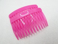 Vintage Bright Bubble Gum Pink Side Hair Comb Set- 1990s Preppy Glam Fashions