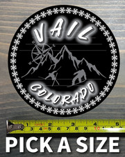 Vail Sticker Decal Colorado Keystone Breckenridge Copper Ski Snowboard Mountain