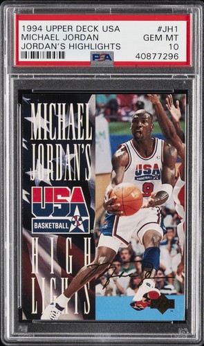 1994 UPPER DECK USA BASKETBALL JORDAN'S HIGHLIGHTS #JH1 MICHAEL JORDAN PSA 10