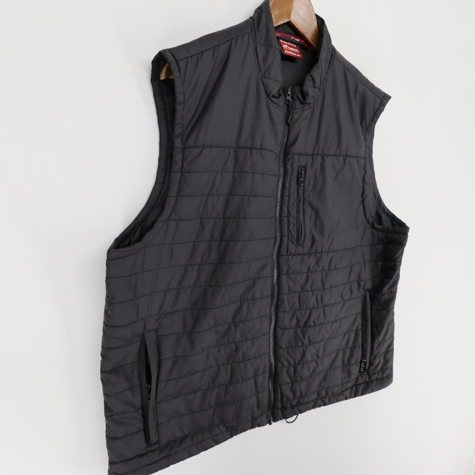 Indian Motorcycle Thermo Undervest Vest Mens XL Black Quilted Puffer Full Zip - second product detail image
