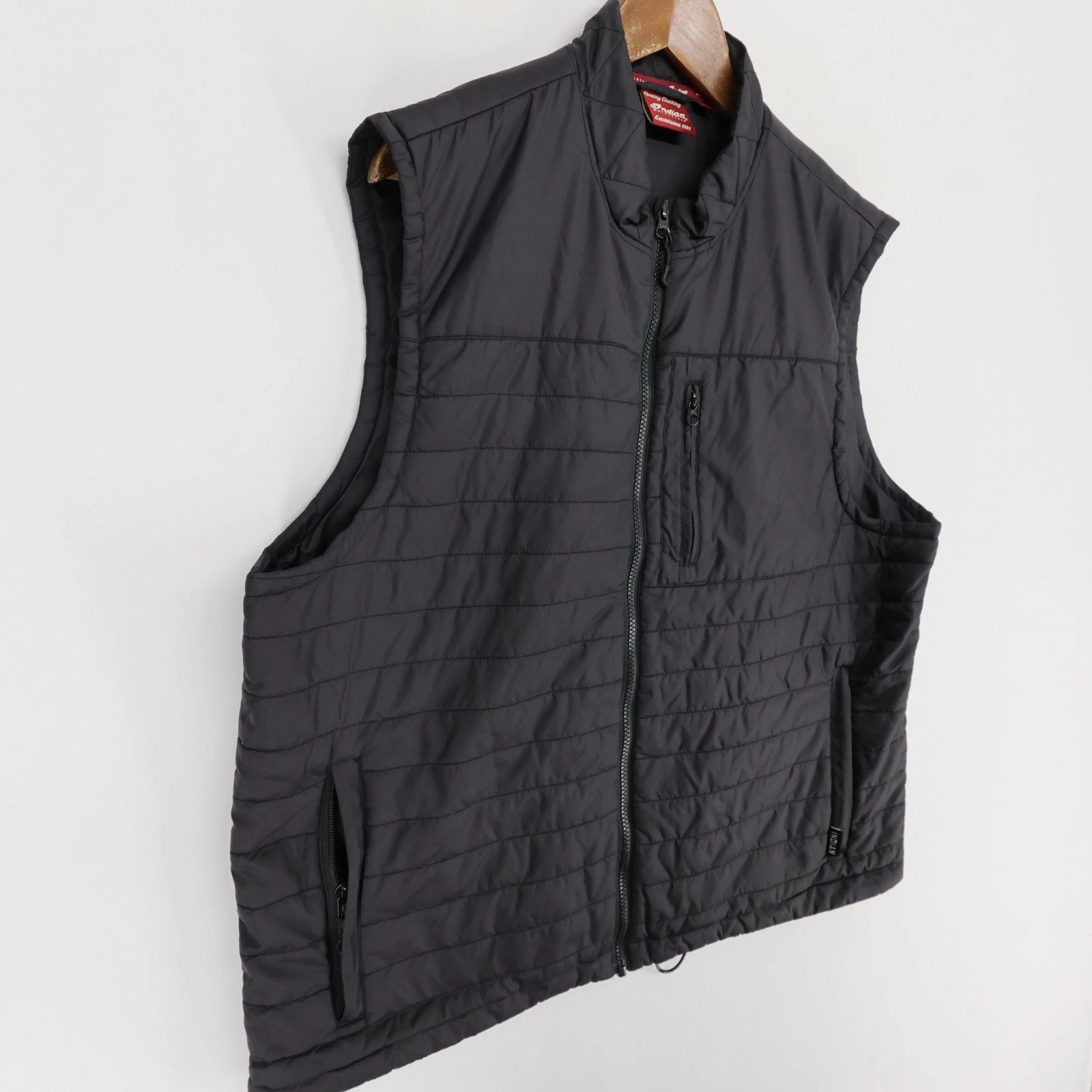 Indian Motorcycle Thermo Undervest Vest Mens XL Black Quilted Puffer Full Zip image 2