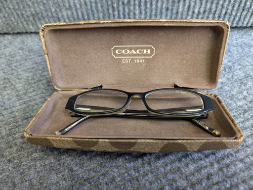 Coach Tabitha 576 Frames & Case. Black/Crystal. Minor scratches, good condition.