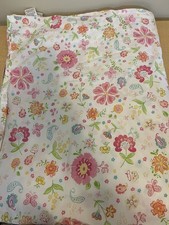 Pottery Barn Kids Size TWIN Garden Party Pink FLAT Sheet Paisley Floral