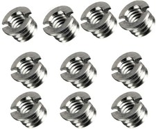  10 Packs Fotasy Stainless Steel 3/8" to 1/4" Reducer Bushing Convert Silver