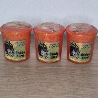 YANKEE CANDLE RARE RETIRED 3 HALLOWEEN SAMPLER CANDY CORN BONEY WITCH GHOST