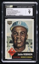 2019 Topps Iconic Card Reprints 150th Anniversary Jackie Robinson CGC 9 Mint dk8