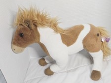 FAO Schwarz Plush Horse Toys R Us Stuffed Animal Pony Brown White Toy 12  