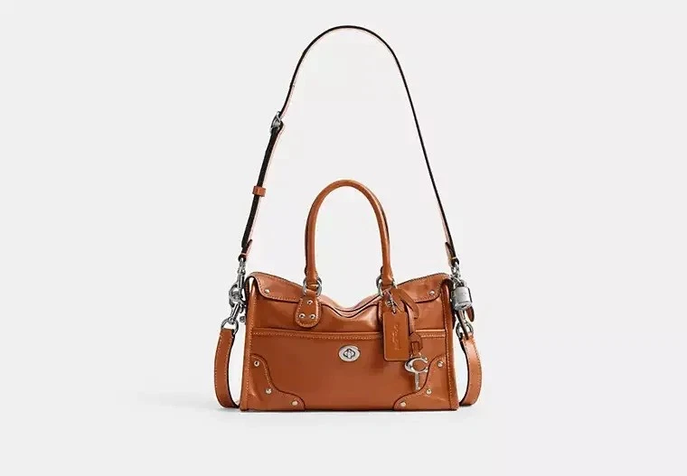 Coach Rhyder Leather Exterior Satchel/Top Handle Bag Handbags 