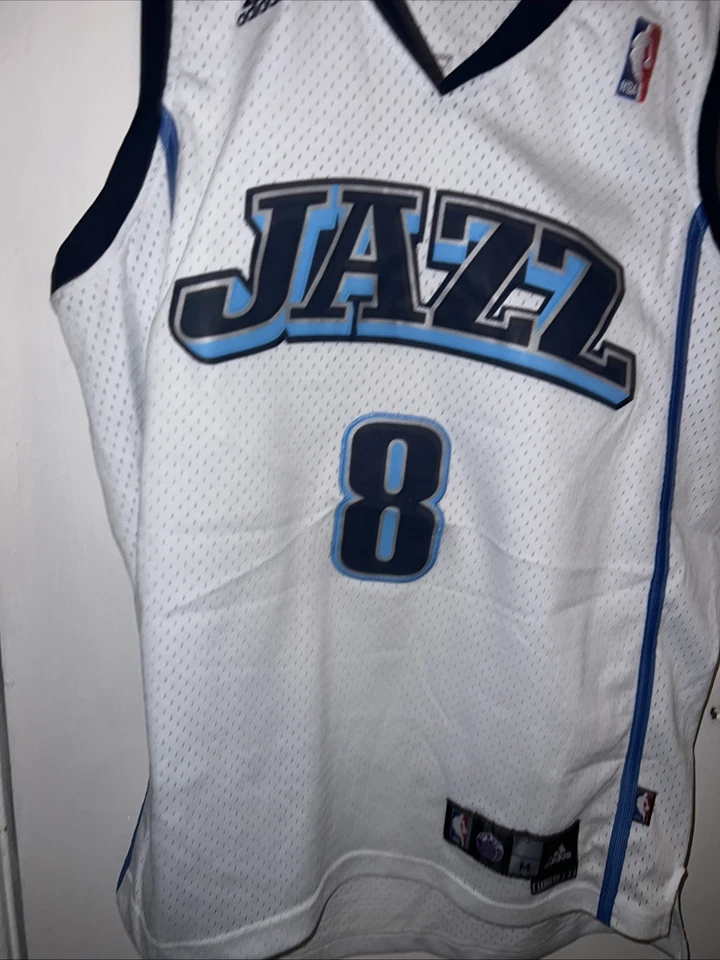 Camiseta deportiva de baloncesto Adidas Deron Williams Utah Jazz NBA para hombre pequeña #8 Foto 3 de 4
