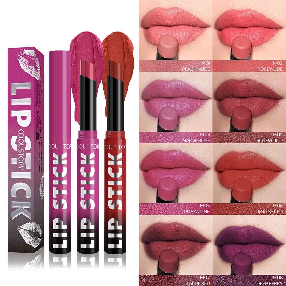 Lip Tint Maker Lip Liner Pen Matte Lipstick Long Lasting Lipgloss Set 2Pcs - Image 4 of 4
