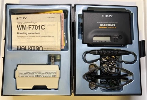 SONY WM-F701C Walkman Portable Cassette Player With Original Accessories