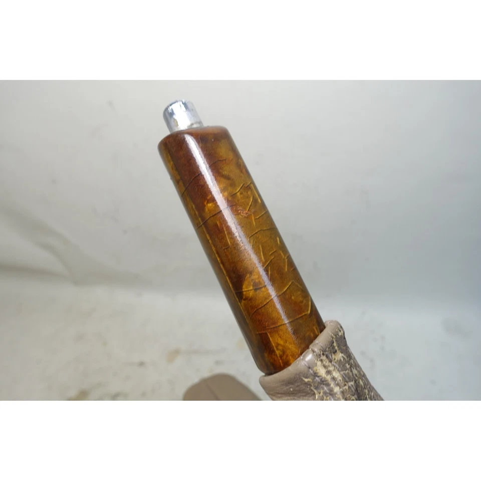 1996-2002 BMW Z3 Roadster Coupe Parking Brake Handle Beige Wood Chrome OEM - Image 2 of 4